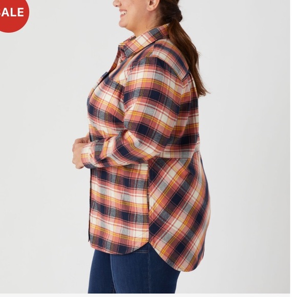 Duluth Woman’s Plus Folklore Flannel Tunic 3XL - Picture 3 of 16